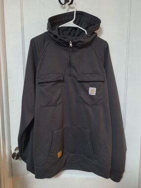 Carhartt Rain Defender Charcoal Gray Hooded Pullover 3x